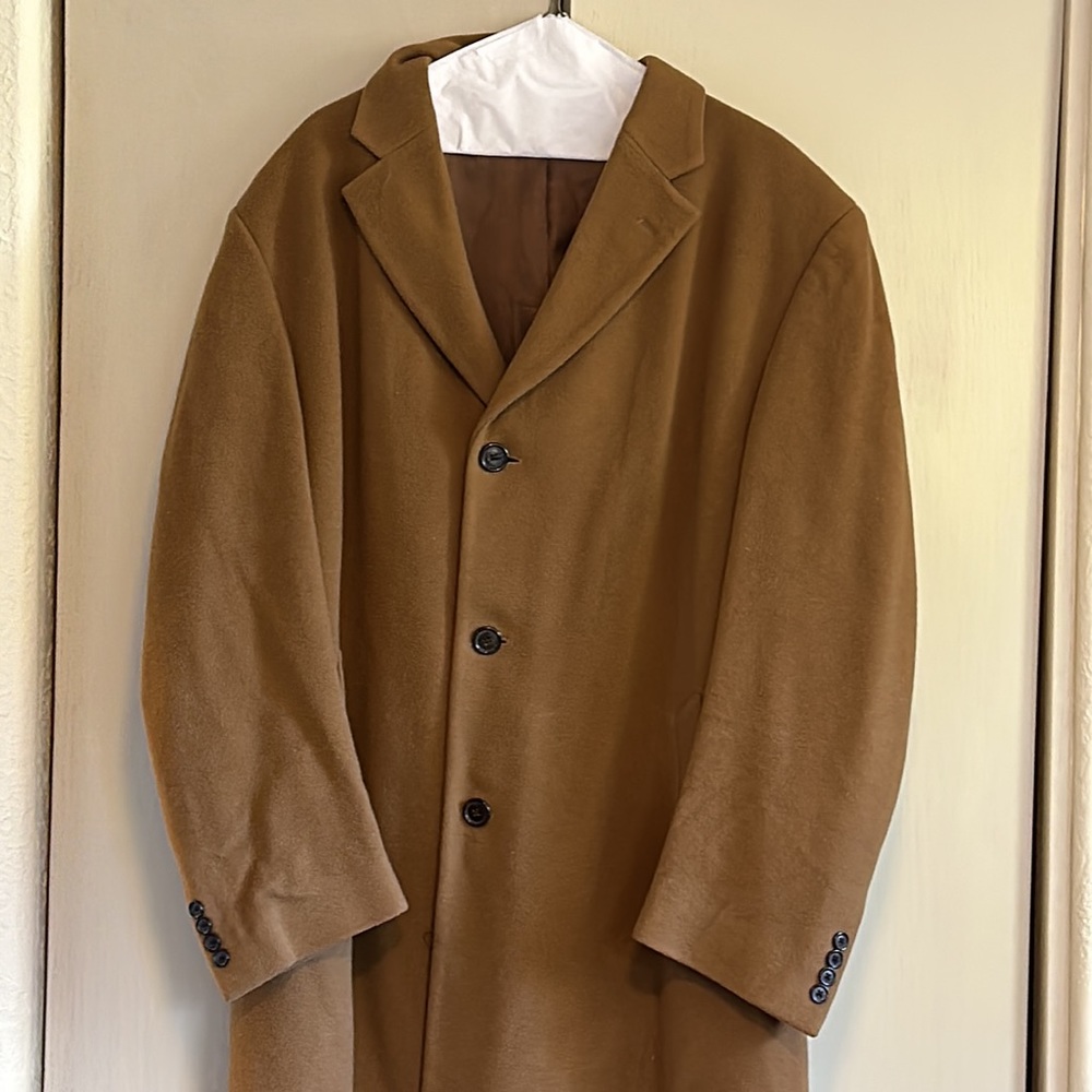 Camel Jos a bank mens overcoat/wool trench